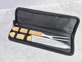 Set cuchillo y tenedor largo en estuche